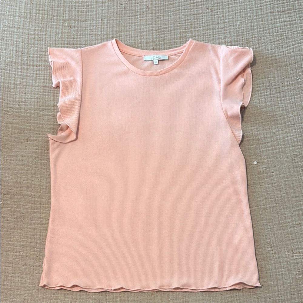 Pink Ruffle Sleeve Top